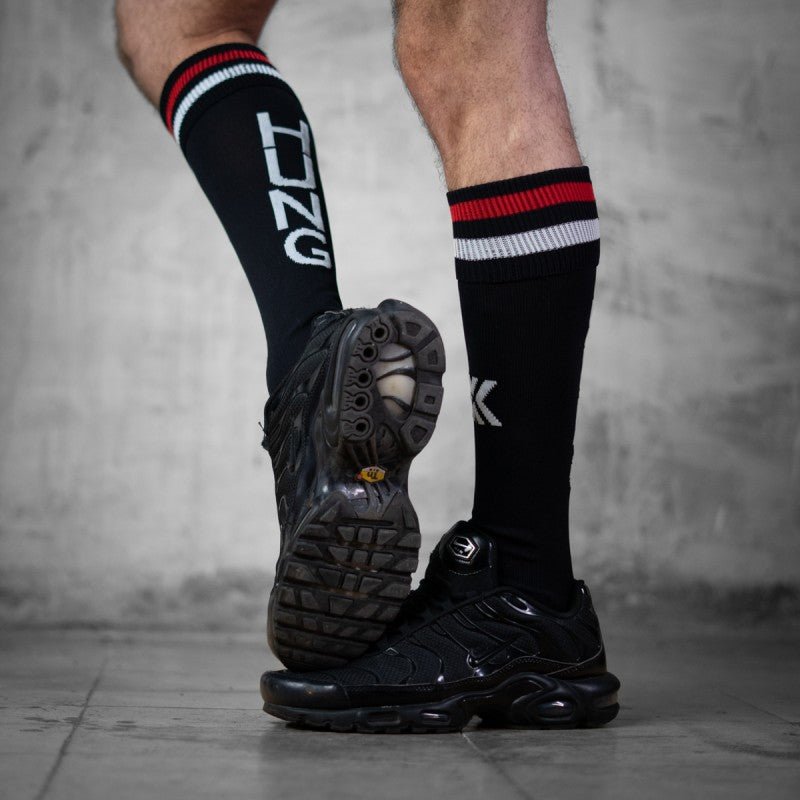 Boxer Barcelona Football Sock - Black/Red/White | HUNG – UberKinky