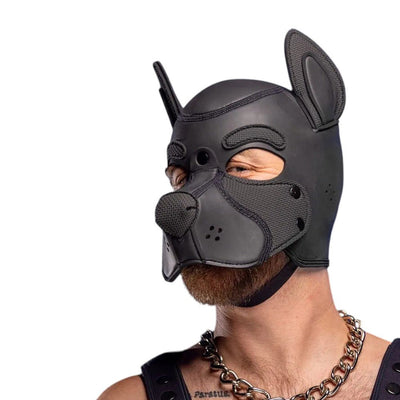 Mr S Leather NEOPRENE FRISKY Puppy Hood | Black