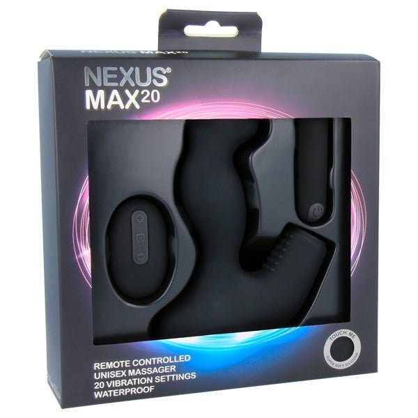 Nexus MAX 20 Waterproof Remote Control Unisex Massager w/ Removable ...