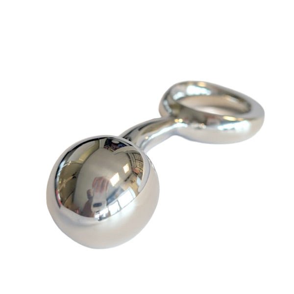Titus Stainless Steel Curved G-Spot & Prostate Wand with Finger Ring ...