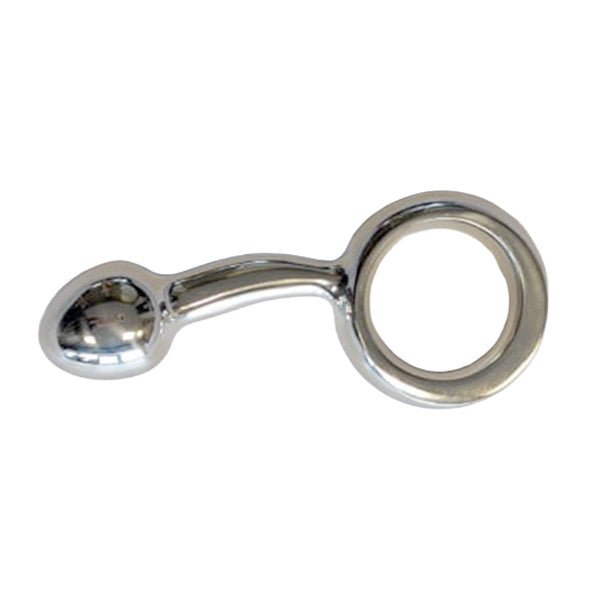 Titus Stainless Steel Curved Butt Plug with Finger Ring | UK Sex Toys ...