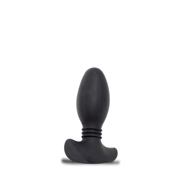 hombre con plug anal Custom Stainless Steel Ribbed Tunnel Butt Plug main image 0